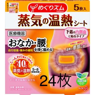 カオウ(花王)のめぐりズム 蒸気の温熱シート　下着の内側面に貼るタイプ　24枚(その他)