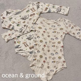 マーキーズ(MARKEY'S)のocean&ground ♡ 総柄80長袖ロンパース(ロンパース)