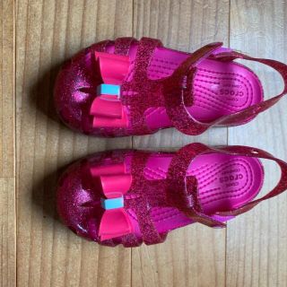 クロックス(crocs)のクロックス　サンダル　リボン(サンダル)