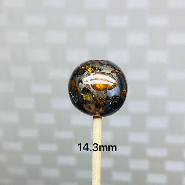 パラサイト隕石　ビーズ　隕石　14.3mm パラサイト
