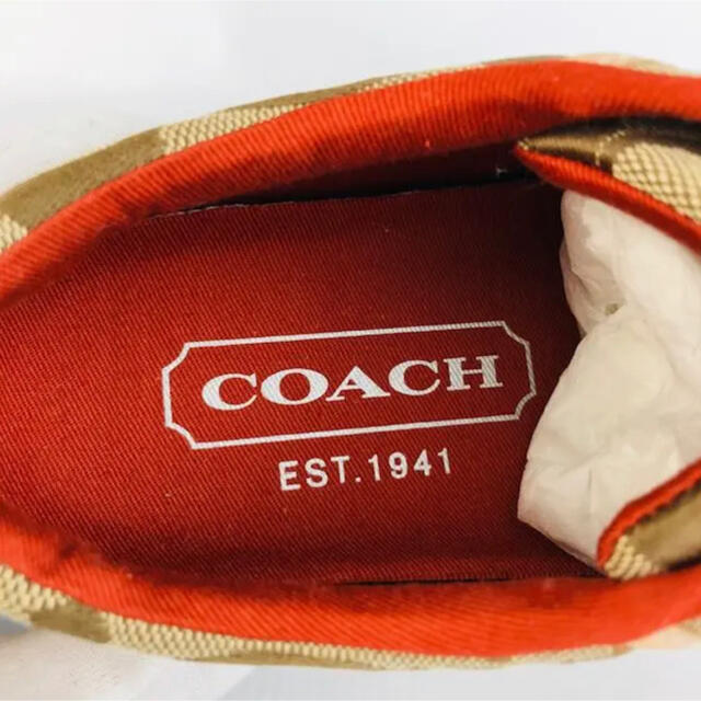 COACH(コーチ)ののぶ様専用★新品未使用★COACH・キャンバスレザースニーカー（5.5M） レディースの靴/シューズ(スニーカー)の商品写真