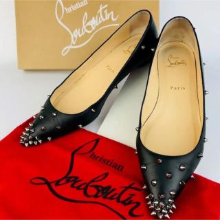 クリスチャンルブタン(Christian Louboutin)のヘレン様専用★美品★クリスチャンルブタンレザー スパイクフラットシューズ（38）(ハイヒール/パンプス)