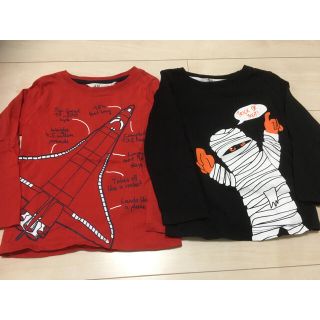 エイチアンドエム(H&M)のH&M 男の子　長袖Tシャツ 90㎝　赤(Tシャツ/カットソー)