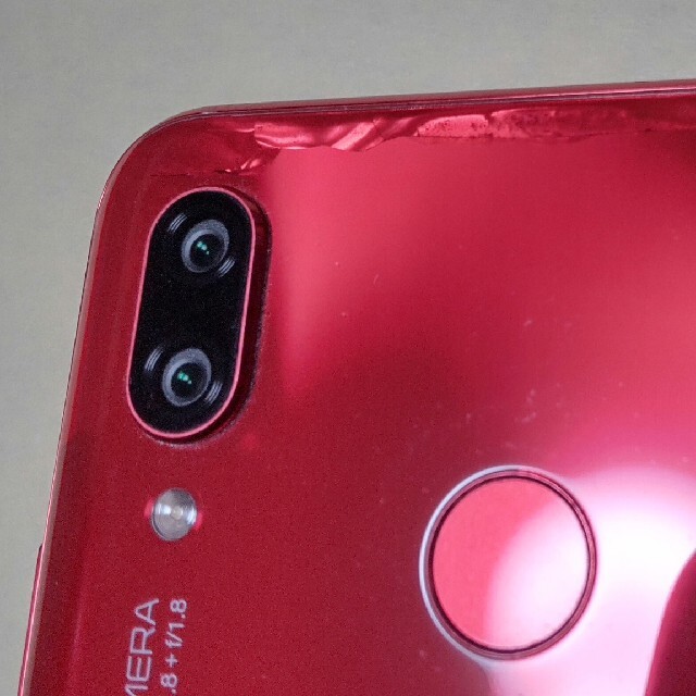 HUAWEI(ファーウェイ)の再値下げ！HUAWEI nova 3SIMフリーRed 128GB·4GB スマホ/家電/カメラのスマートフォン/携帯電話(スマートフォン本体)の商品写真