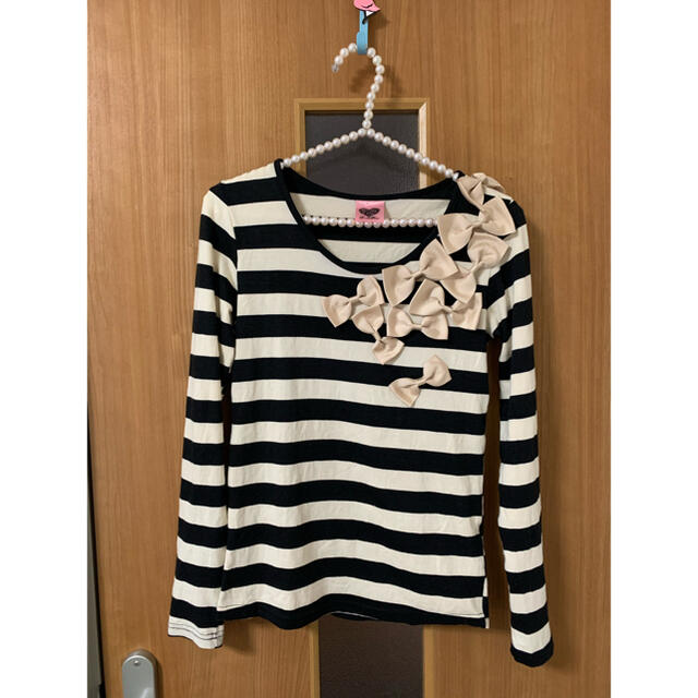 ZARA(ザラ)のトコパシフィック リボン トップス ラブ&フリー　ボーダー レディースのトップス(カットソー(長袖/七分))の商品写真