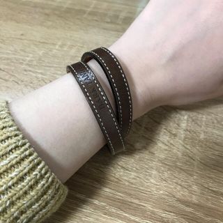 バークタンネイジ(BARK TANNAGE)のレザー ブレスレット 革 ブラウン 茶色 bark tannage メンズ(ブレスレット)