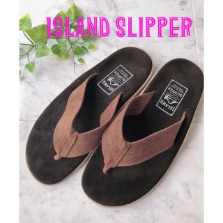 アイランドスリッパ(ISLAND SLIPPER)の【美品】アイランドスリッパ★茶色/ブラウン/27.5cm〜28cm(サンダル)