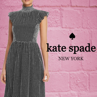 ケイトスペードニューヨーク(kate spade NEW YORK)の★SALE☆【kate spade】スモーククリップドットミディドレス(ひざ丈ワンピース)