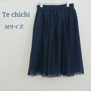 テチチ(Techichi)の美品 Te chichi テチチ ひざ丈 フレアスカート チュールスカート M(ひざ丈スカート)