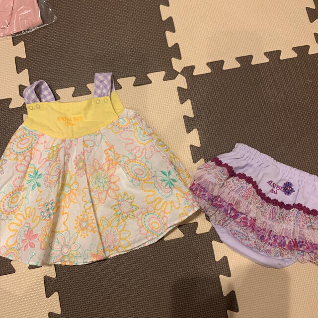 ANNA SUI mini(アナスイミニ)のANNA SUI mini アナスイ　ミニチュニック　ワンピース　パンツ　80 キッズ/ベビー/マタニティのベビー服(~85cm)(タンクトップ/キャミソール)の商品写真