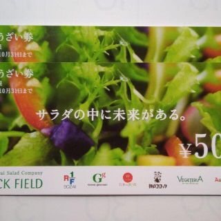 【匿名送料無料】ロック・フィールド株主優待　1000円分(500円✕2)～10月(フード/ドリンク券)