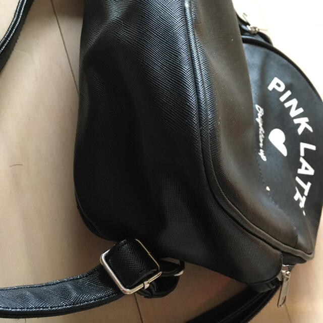 Aquamarine様　専用　ピンクラテ　リュック　黒 レディースのバッグ(リュック/バックパック)の商品写真