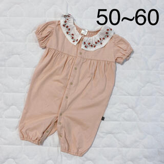 専用◎苺刺繍襟カバーオール 50~60(カバーオール)