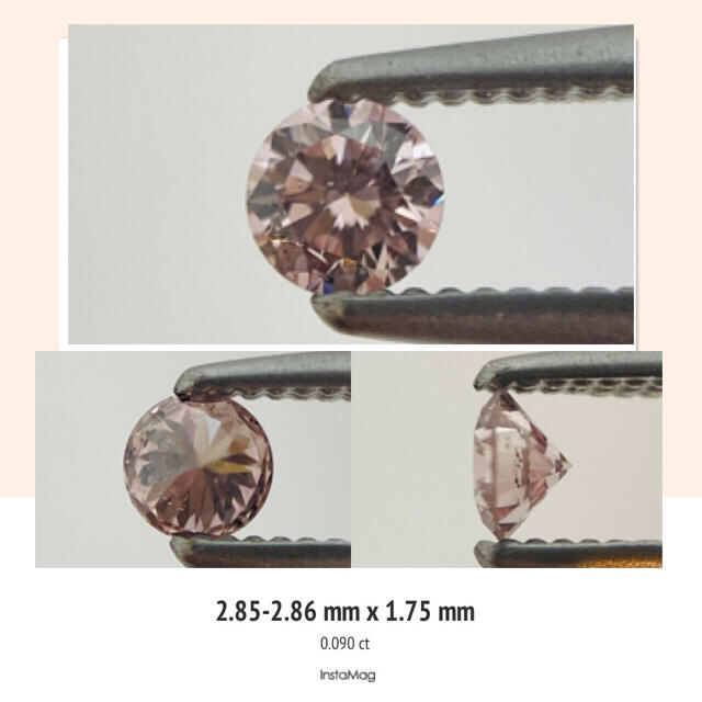 (R0417-5) 『中央宝石研究所』Fancy Light Pink  I-1 レディースのアクセサリー(ネックレス)の商品写真