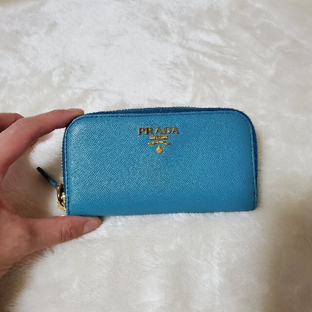 PRADA(プラダ)のPRADA キーケース ジップ ターコイズ レディースのファッション小物(キーケース)の商品写真