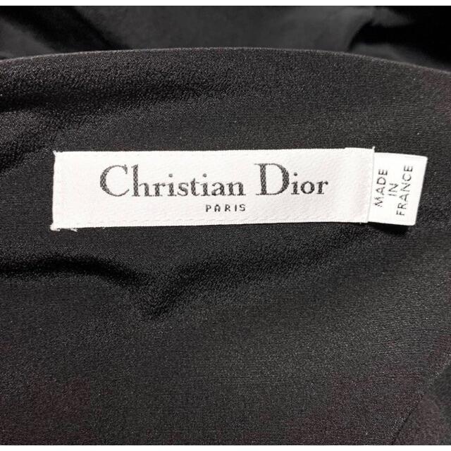 Christian Dior(クリスチャンディオール)のディオール 2017 フレア ワンピース 黒 38 E2424 レディースのワンピース(ひざ丈ワンピース)の商品写真