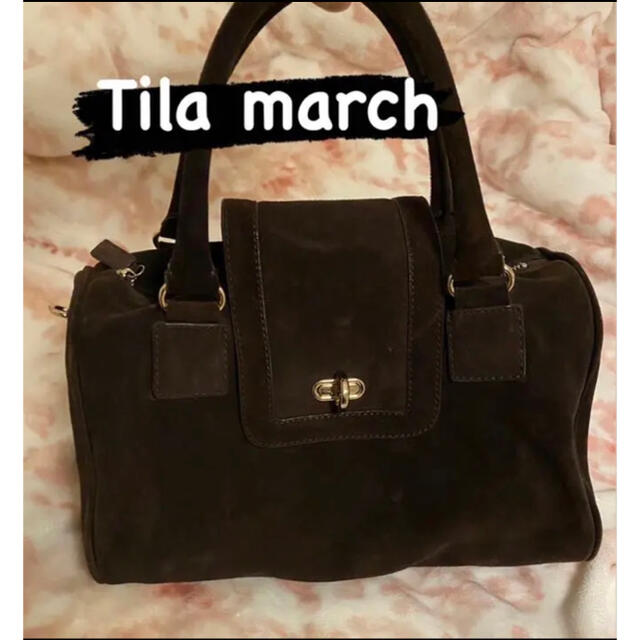 TILA MARCH(ティラマーチ)のTila march トートバッグ　ショルダー　スエード　　2way レディースのバッグ(トートバッグ)の商品写真