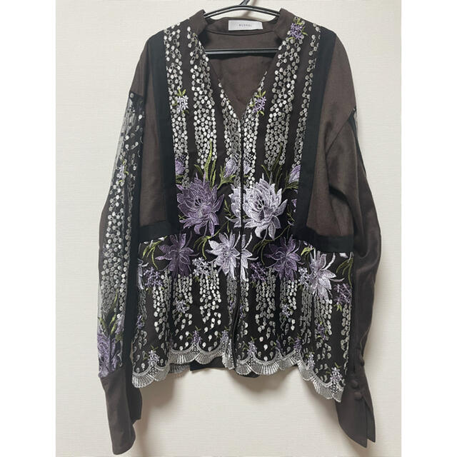 MURRAL framed flower blouse