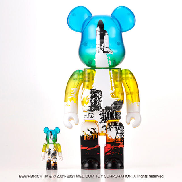 MEDICOM TOY(メディコムトイ)のSPACE SHUTTLE BE@RBRICK 100%&400% エンタメ/ホビーのフィギュア(その他)の商品写真