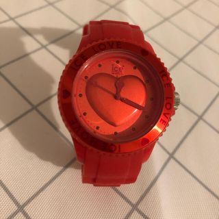 アイスウォッチ(ice watch)の【美品】♡ice watch  レッド×ハート♡(腕時計)