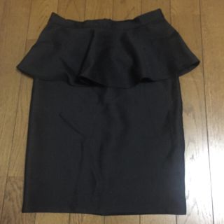 トップショップ(TOPSHOP)のTOP SHOP  ペプラムスカート ブラック ミニスカート 黒(ミニスカート)