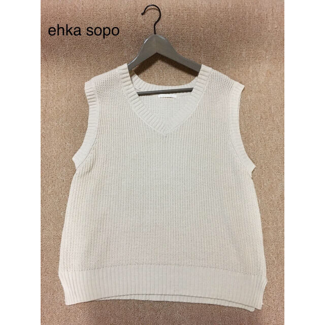 💕ehka sopo💕Ｆサイズ💕ニットジレ💕 レディースのトップス(ベスト/ジレ)の商品写真