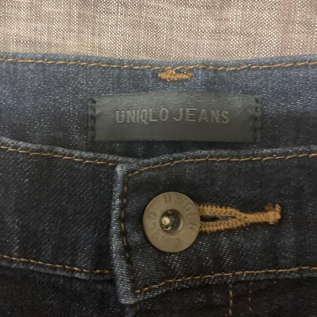 UNIQLO(ユニクロ)のユニクロ　ワイド　デニム　中古品 レディースのパンツ(デニム/ジーンズ)の商品写真