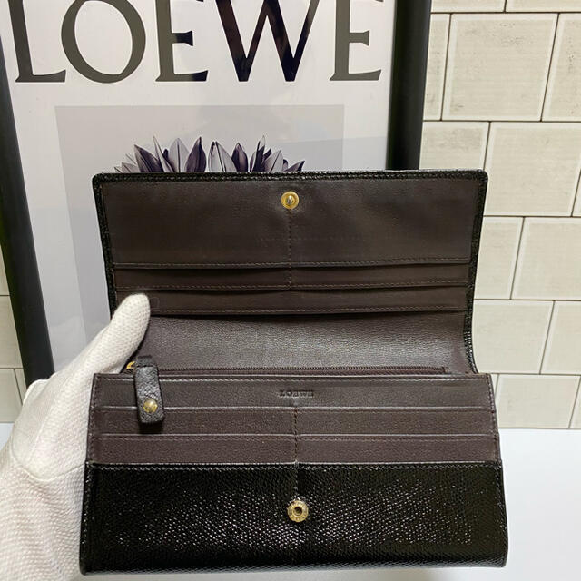 LOEWE(ロエベ)の【値下げ中】LOEWE ロエベ 長財布　ブラック×ブラウン レディースのファッション小物(財布)の商品写真