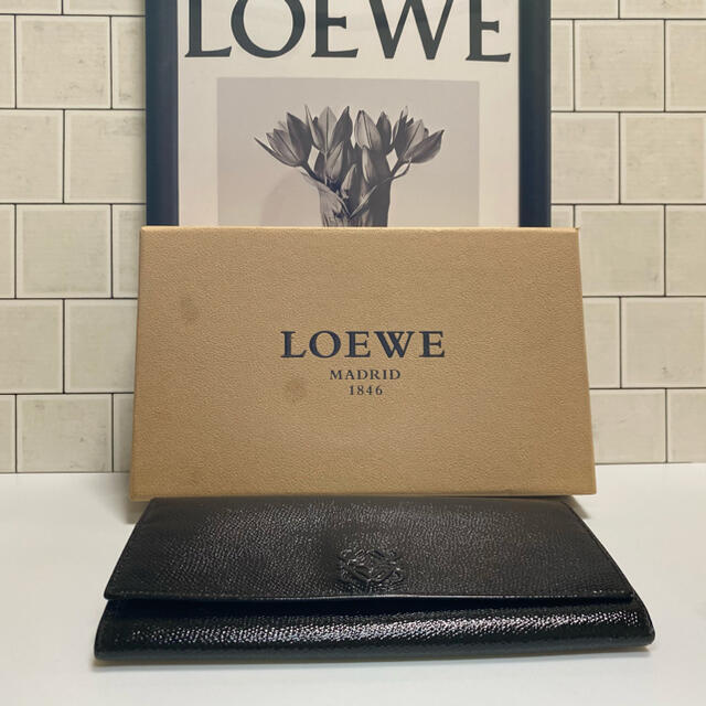 LOEWE(ロエベ)の【値下げ中】LOEWE ロエベ 長財布　ブラック×ブラウン レディースのファッション小物(財布)の商品写真