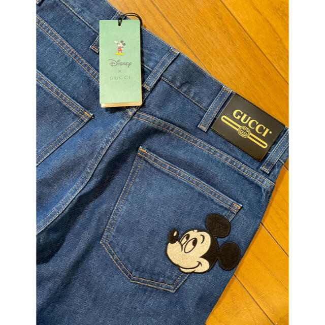 期間限定30％OFF! Gucci 期間限定○GUCCIグッチ×disneyミッキーマウスアップリケデニム30新品 デニム/ジーンズ 