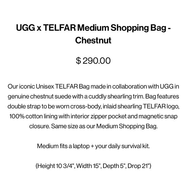 【20,21日限定値下げ】UGG × TELFAR Midium Shopper 5