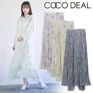 ココディール(COCO DEAL)のCOCO DEAL フラワープリーツスカート(ロングスカート)