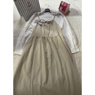 サマンサモスモス(SM2)のSamansa Mos2 35thリネン混キャミワンピース♡新品サマンサモスモス(ロングワンピース/マキシワンピース)