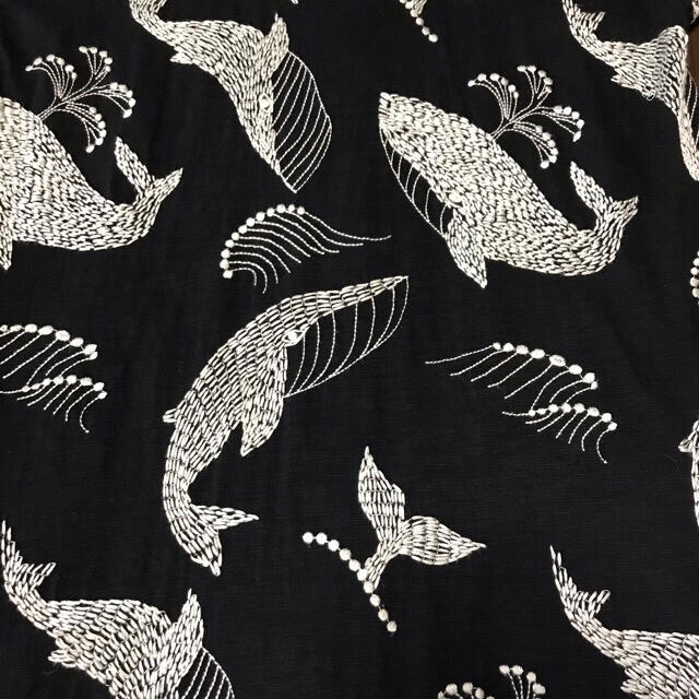 マーブルシュッド marble sud クジラ 刺繍　ワンピース 1