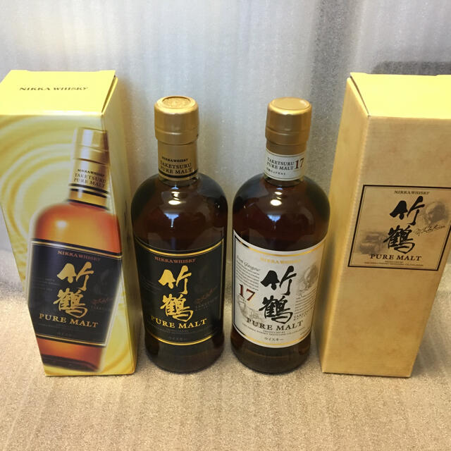 飲み比べ】ニッカ竹鶴17年と竹鶴NV旧の2本セット 箱付