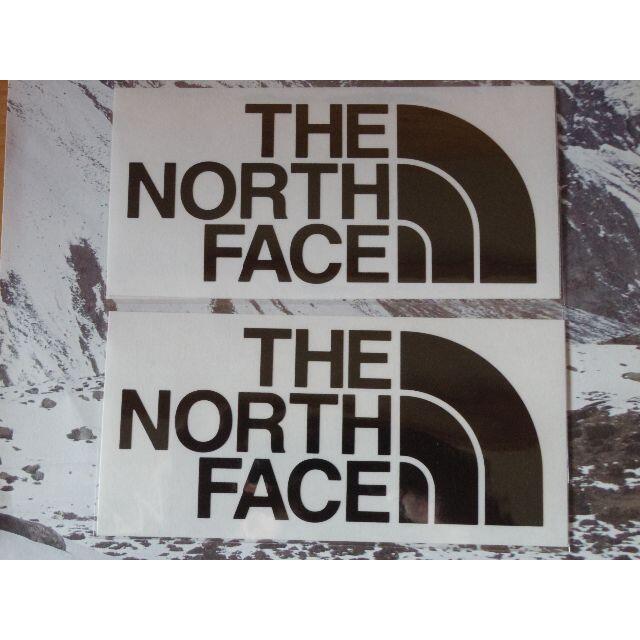 THE NORTH FACE(ザノースフェイス)の送料無料! ノースフェイス ステッカー 黒x2 正規品 切り文字 カッティング  スポーツ/アウトドアのアウトドア(その他)の商品写真