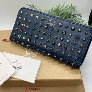 クリスチャンルブタン(Christian Louboutin)の《美品》Christian Louboutinパネトーネ ネイビー 財布(長財布)