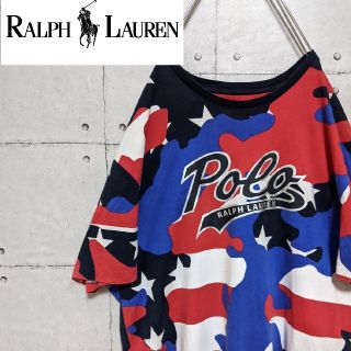 ポロラルフローレン(POLO RALPH LAUREN)の【希少カラー】RALPH LAUREN ラルフローレン 総柄 Tシャツ Lサイズ(Tシャツ/カットソー(半袖/袖なし))