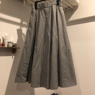 ユニクロ(UNIQLO)のギンガムチェック　ワイドフレアスカート(ひざ丈スカート)