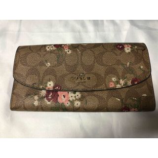 コーチ(COACH)の【COACH】長財布　シグネチャー柄✖︎フラワー　春夏デザイン(財布)