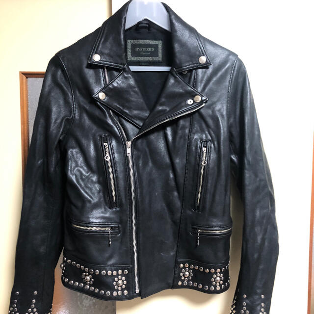 ヒステリックグラマー スタッズ レザー ライダース ジャケット