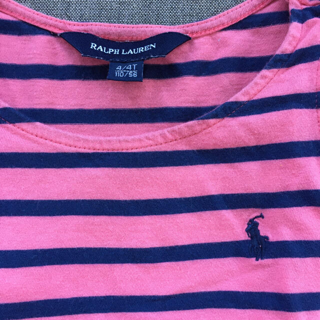 Ralph Lauren(ラルフローレン)のラルフローレン　ボーダートップス　キッズ４T キッズ/ベビー/マタニティのキッズ服女の子用(90cm~)(Tシャツ/カットソー)の商品写真