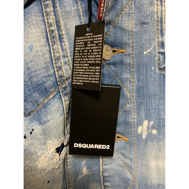 DSQUARED2(ディースクエアード)の新品❗️ DSQUARED2 ディースクエアード デニムブルゾン Sサイズ メンズのジャケット/アウター(Gジャン/デニムジャケット)の商品写真