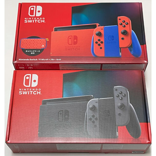 人気が高い 【新品】ニンテンドースイッチ 本体 マリオレッド×ブルー