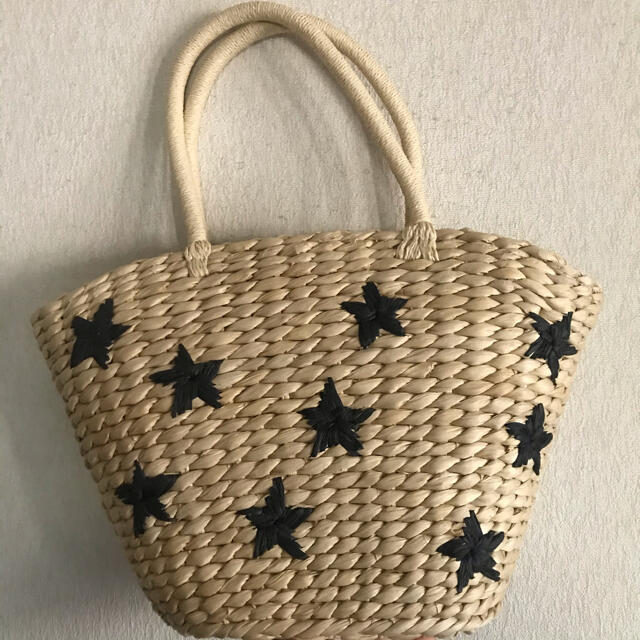 神戸レタス(コウベレタス)の新品★スター刺繍　かごバッグ レディースのバッグ(トートバッグ)の商品写真
