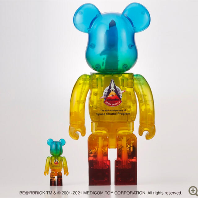 MEDICOM TOY(メディコムトイ)のSPACE SHUTTLE BE@RBRICK LAUNCH 100&400% ハンドメイドのおもちゃ(フィギュア)の商品写真