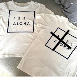 ロンハーマン(Ron Herman)のハワイ　FEEL ALOHA Tシャツレディース　ネイビーホワイト(Tシャツ(半袖/袖なし))