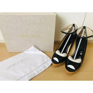 ジミーチュウ(JIMMY CHOO)の最大値下げ！JIMMY CHOO ジミーチュウ　ウェッジエナメル　サンダル　36(サンダル)