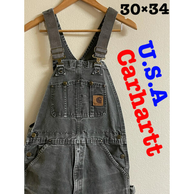 Carhartt カーハート オーバーオール ダック地 ダブルニー USA製 今