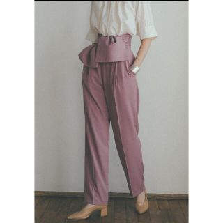 新品タグ付き　CLANE OBI PANTS パープル　サイズ0(カジュアルパンツ)